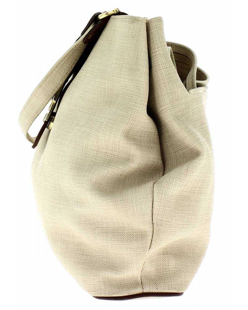 Sac à Main Femme Texier - Gris, Toile Plastifiée, Style Pochette Porté épaule - Neuf Sans étiquette