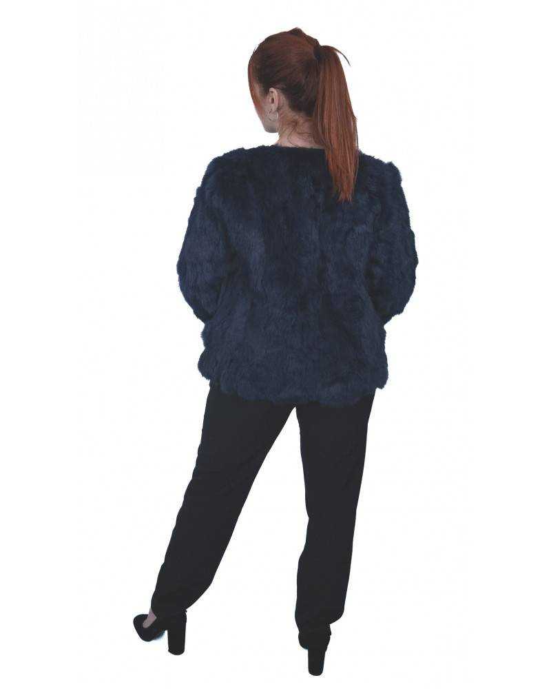 Manteau En Fourrure De Castor Véritable - Taille L - Marron - Occasion Très Bon état