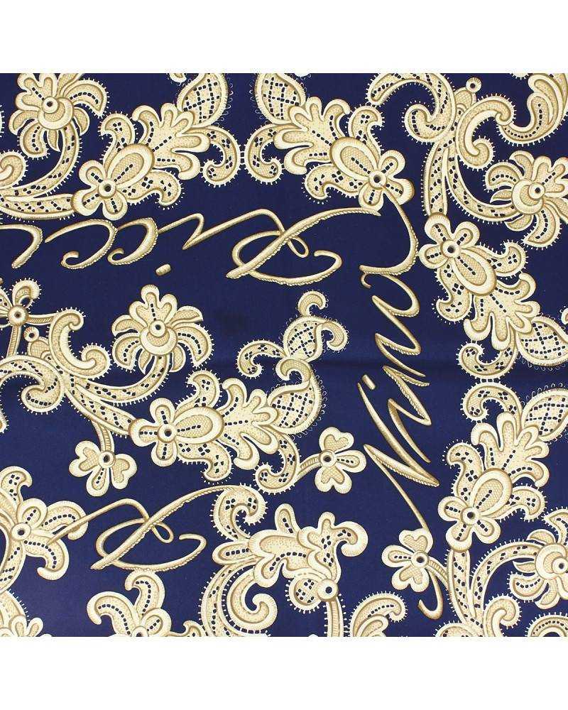 Foulard En Soie Vintage Nina Ricci - Années 70 - Fabriqué En France - Motif Multicolore Bohème
