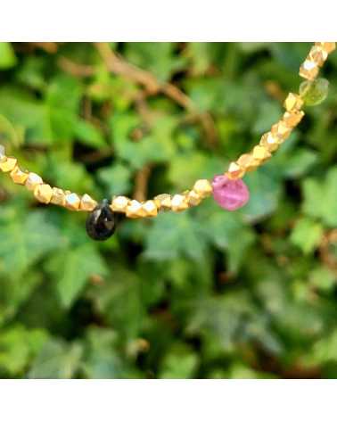 Collier Aura Or & Tourmaline - LILA IN THE SKY - FRIPARI.FR