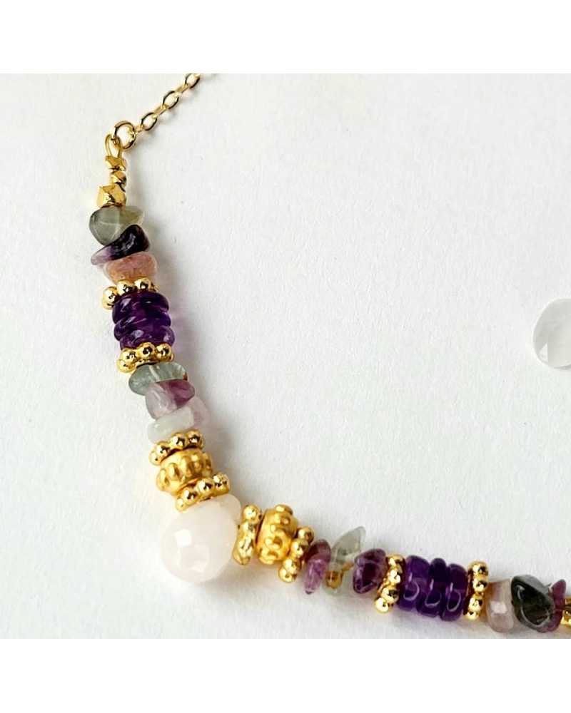 Collier de Clarté en Fluorite - LILA IN THE SKY - FRIPARI.FR